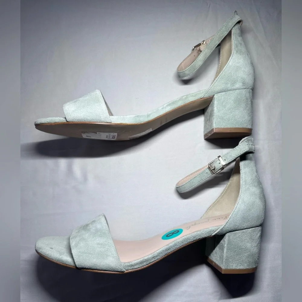 Free People Women's Suede Heels - Light green Size 8 - Picture 4 of 9